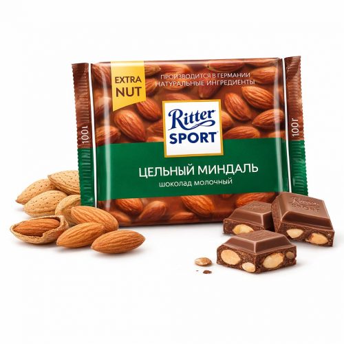 Шоколадка «Ritter SPORT Цельный Миндаль»